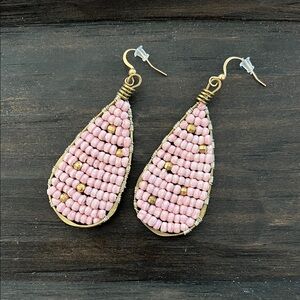 Ajuna Lavender Paper Bead Teardrop Earrings